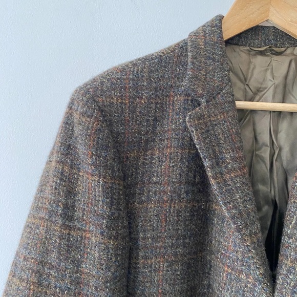 Harris Tweed Jacket Dunn & Co. Blazer Jacket Country Check 42 R - Picture 4 of 13
